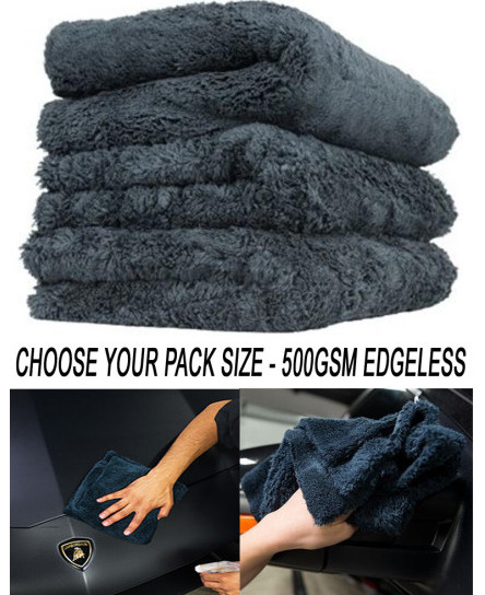 edgeless-microfibre-towel-bulk-cloths-plush-buffing-polish-drying-500gsm