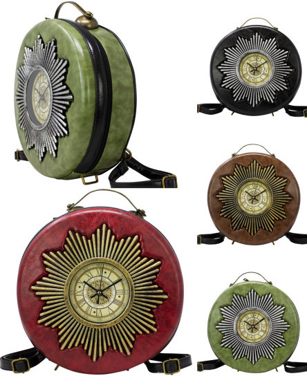 special-edition-round-clock-women-backpack-handbag-vintage-shoulder-bag-2208