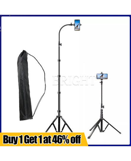 195CM Tall Flexible Phone Tripod with Gooseneck Heavy Duty Phone Tripod Stand UK